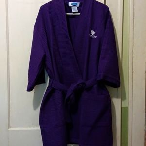 NWOT Terrytown Robe, Unisex, Dark Purple, Mid-Length, One-Size, Belted